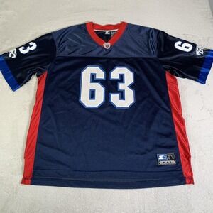 Vintage Philadelphia Eagles Jersey Mens XL Navy Blue Football Starter Garcia #63